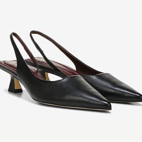 Sarto Devin Pointed Toe Kitten Heel Slingback Pump - Picture 2 of 9